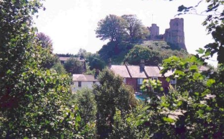 Lewes Castle viewed from The Paddock.  K.B.S.Creer
